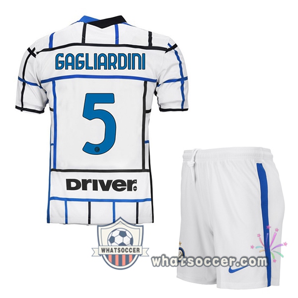Inter Milan (GAGLIARDINI 5) Kids Away Soccer Jerseys 2020-2021