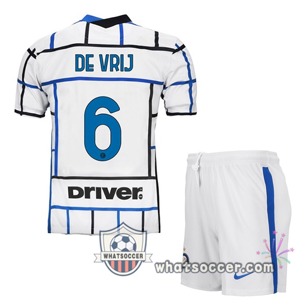 Inter Milan (DE VRIJ 6) Kids Away Soccer Jerseys 2020-2021