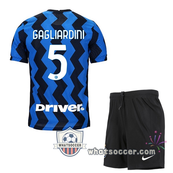 Inter Milan (GAGLIARDINI 5) Kids Home Soccer Jerseys 2020-2021