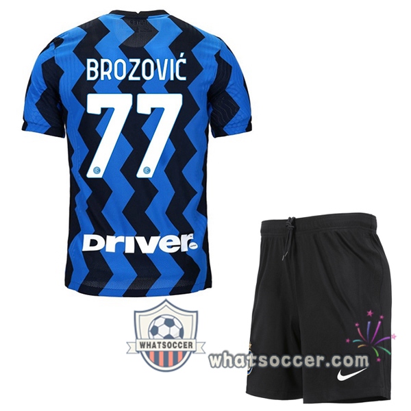 Inter Milan (BROZOVIĆ 77) Kids Home Soccer Jerseys 2020-2021