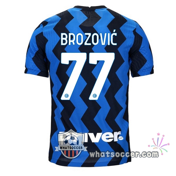 Inter Milan (BROZOVIĆ 77) Home Soccer Jerseys 2020-2021