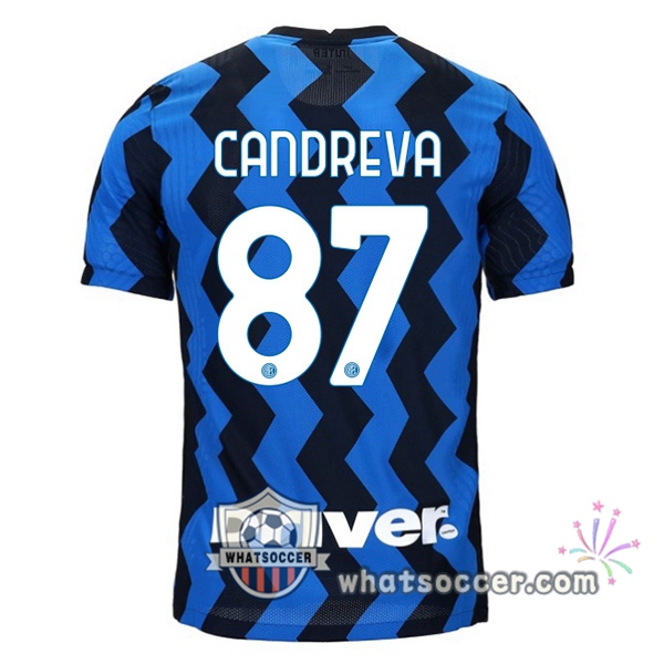 Inter Milan (CANDREVA 87) Home Soccer Jerseys 2020-2021