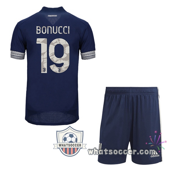 Juventus (BONUCCI 19) Kids Away Soccer Jerseys 2020-2021