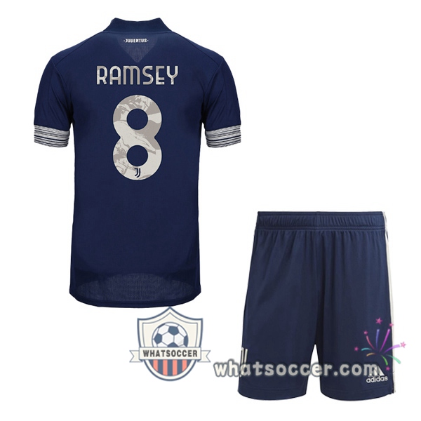 Juventus (RAMSEY 8) Kids Away Soccer Jerseys 2020-2021