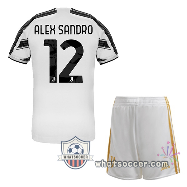 Juventus (ALEX SANDRO 12) Kids Home Soccer Jerseys 2020-2021