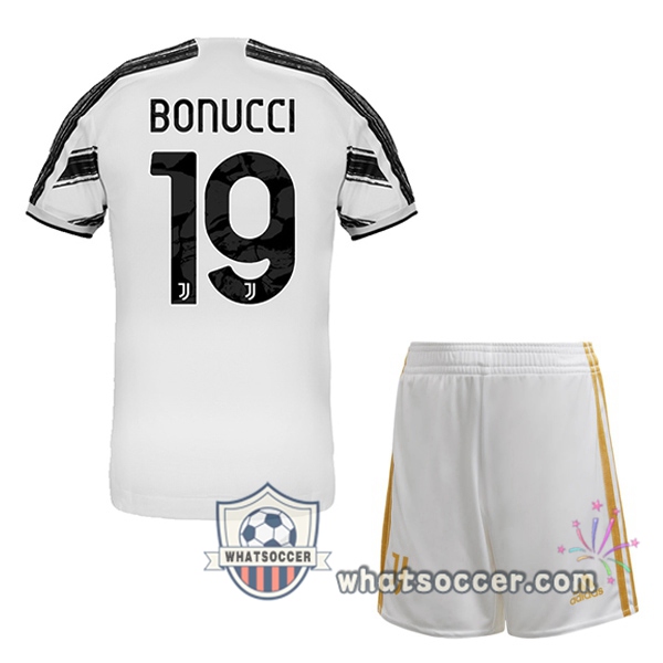 Juventus (BONUCCI 19) Kids Home Soccer Jerseys 2020-2021