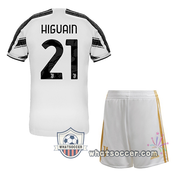 Juventus (HIGUAIN 21) Kids Home Soccer Jerseys 2020-2021