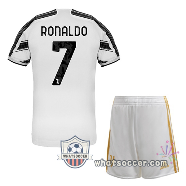 Juventus (RONALDO 7) Kids Home Soccer Jerseys 2020-2021
