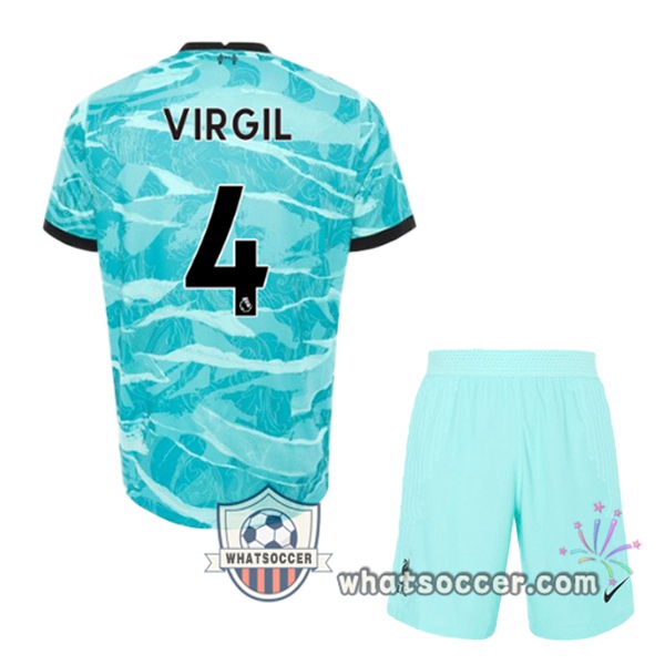 FC Liverpool (VIRGIL 4) Kids Away Soccer Jerseys 2020-2021