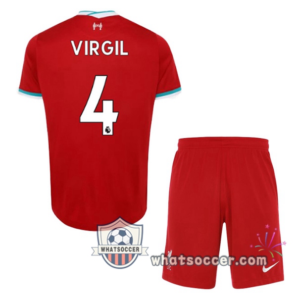 FC Liverpool (VIRGIL 4) Kids Home Soccer Jerseys 2020-2021