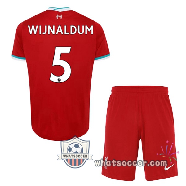 FC Liverpool (WIJNALDUM 5) Kids Home Soccer Jerseys 2020-2021