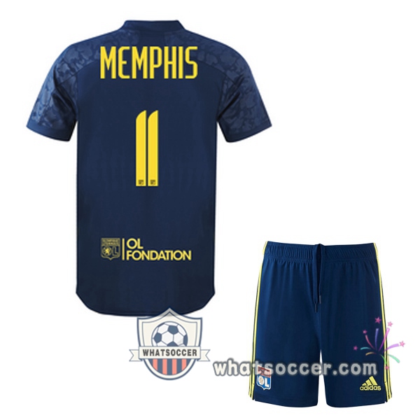 Olympique Lyonnais (MEMPHIS 11) Kids Third Soccer Jerseys 2020-2021