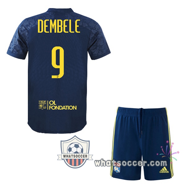 Olympique Lyonnais (DEMBELE 9) Kids Third Soccer Jerseys 2020-2021