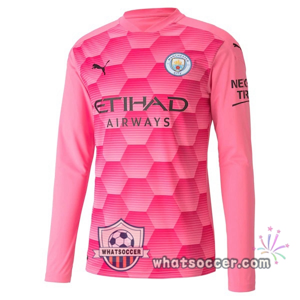 Manchester City Goalkeeper Soccer Jerseys Long Sleeve Red 2020-2021