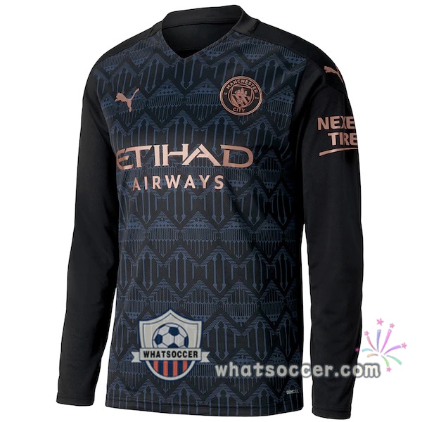 Manchester City Away Soccer Jerseys Long Sleeve 2020-2021