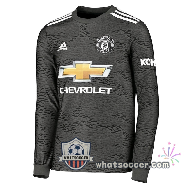 Manchester United Away Soccer Jerseys Long Sleeve Black 2020-2021
