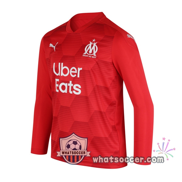 Olympique de Marseille Goalkeeper Soccer Jerseys Long Sleeve Red 2020-2021