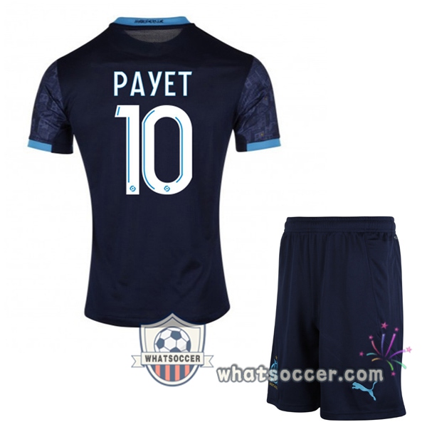 Olympique de Marseille (PAYET 10) Kids Away Soccer Jerseys 2020-2021