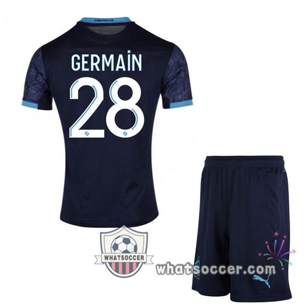 Olympique de Marseille (GERMAIN 28) Kids Away Soccer Jerseys 2020-2021