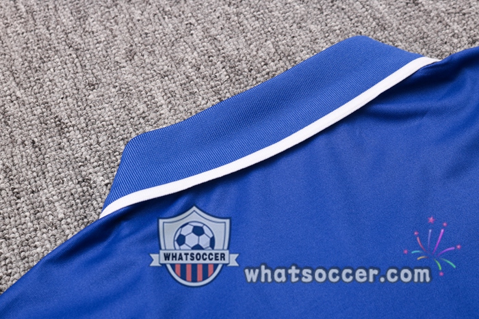 Training Polo Set FC Chelsea + Pants Blue White 2020-2021