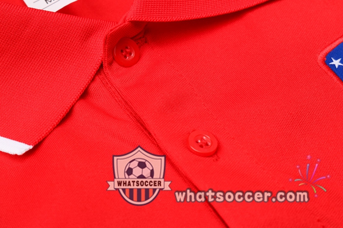 Training Polo Set Atletico Madrid + Pants Red White 2020-2021