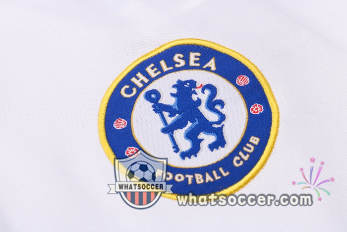 Training Polo Set FC Chelsea + Pants White Blue 2020-2021