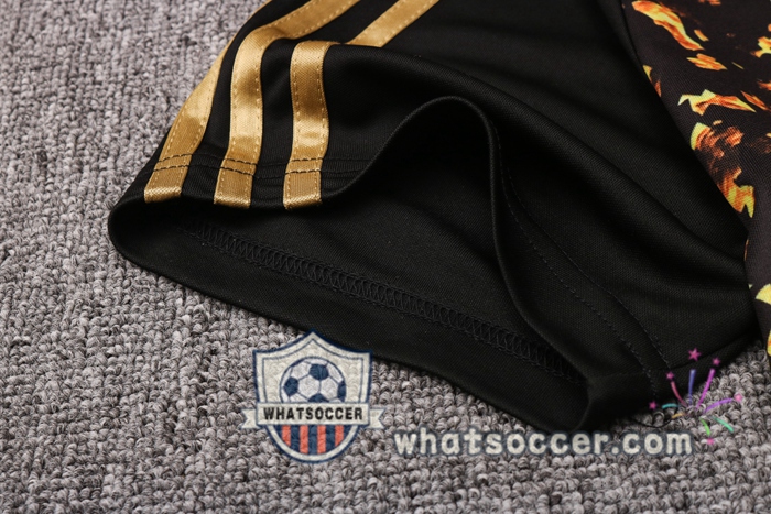 Training Polo Set Real Madrid + Pants Black Yellow 2020-2021