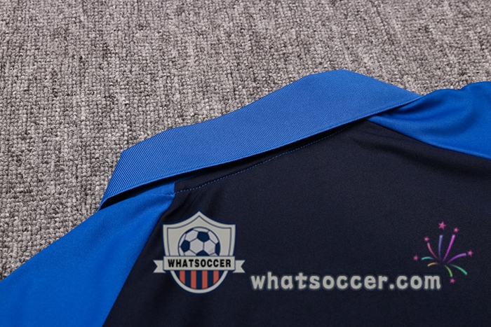 Training Polo Set Italy + Pants Blue 2020-2021