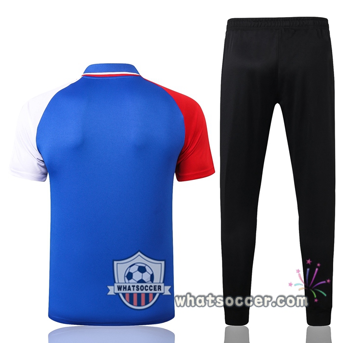 Training Polo Set JORDAN Paris PSG + Pants Blue White Red 2020-2021