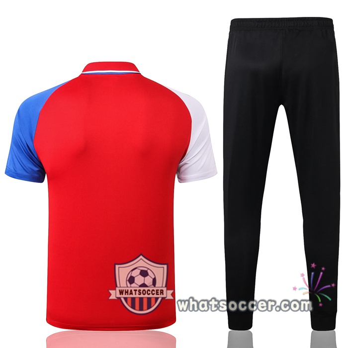 Training Polo Set JORDAN Paris PSG + Pants Red White Blue 2020-2021