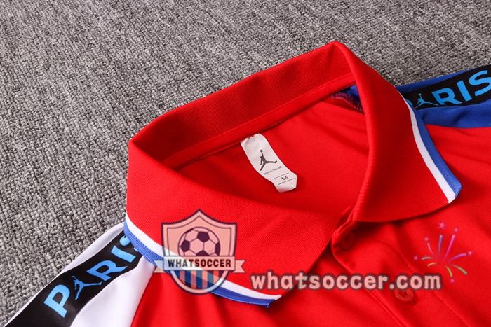 Training Polo Set JORDAN Paris PSG + Pants Red White Blue 2020-2021