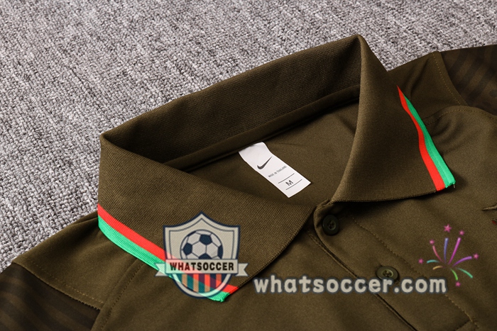 Training Polo Set Portugal + Pants Marron 2020-2021