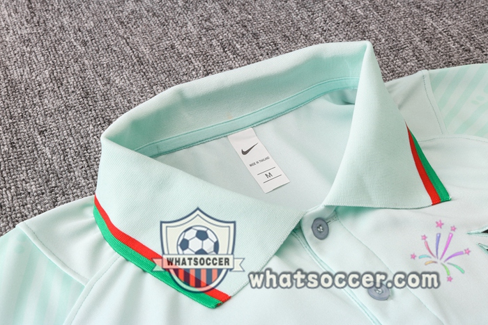 Training Polo Set Portugal + Pants Light Green 2020-2021