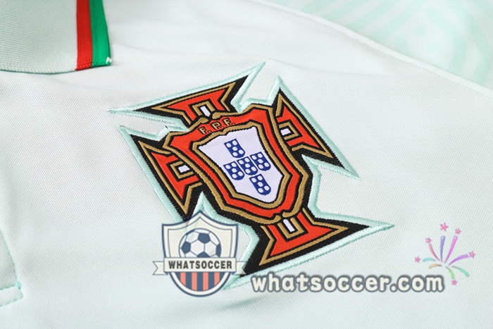 Training Polo Set Portugal + Pants Light Green 2020-2021