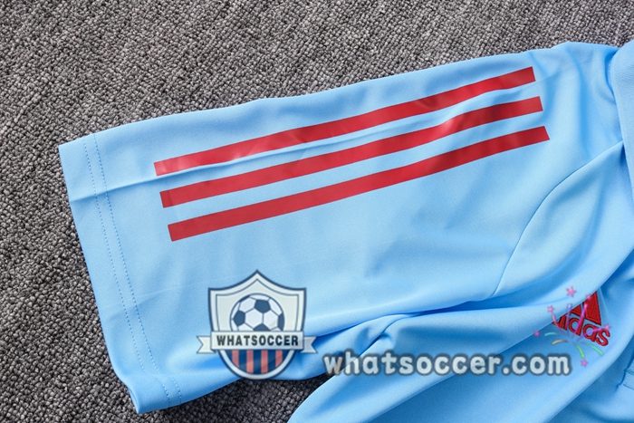 Training Polo Set Real Madrid + Pants Light Blue 2020-2021