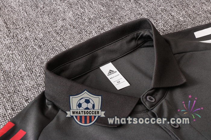 Training Polo Set Real Madrid + Pants Dark Gray 2020-2021
