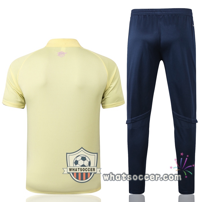 Training Polo Set Arsenal + Pants Yellow 2020-2021