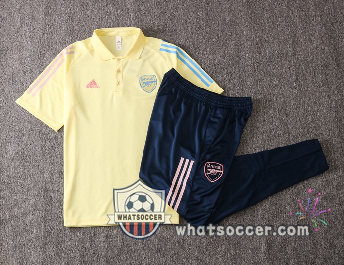 Training Polo Set Arsenal + Pants Yellow 2020-2021