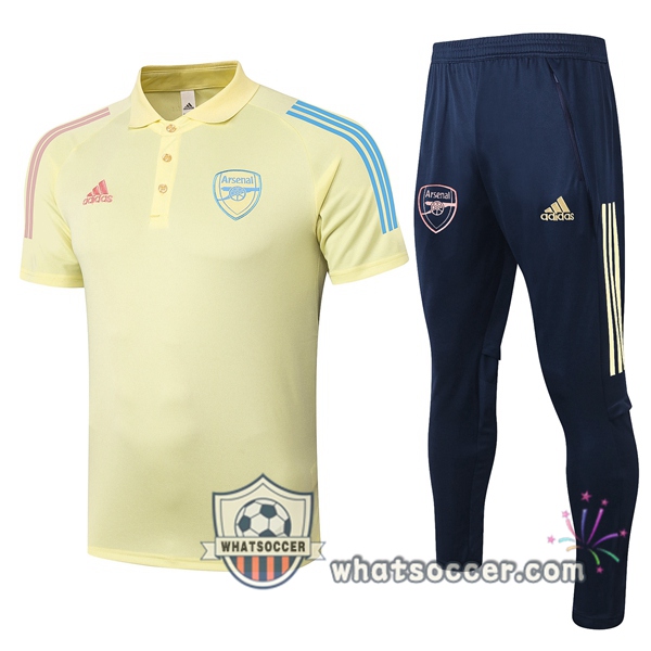 Training Polo Set Arsenal + Pants Yellow 2020-2021