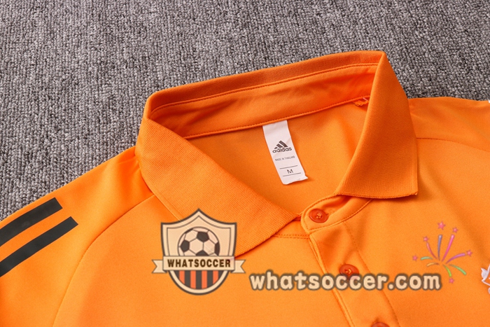Training Polo Set Manchester United + Pants Orange 2020-2021