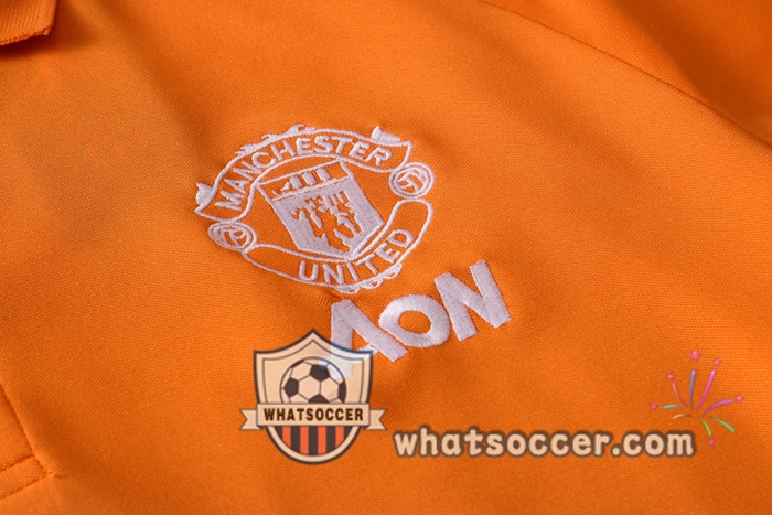 Training Polo Set Manchester United + Pants Orange 2020-2021