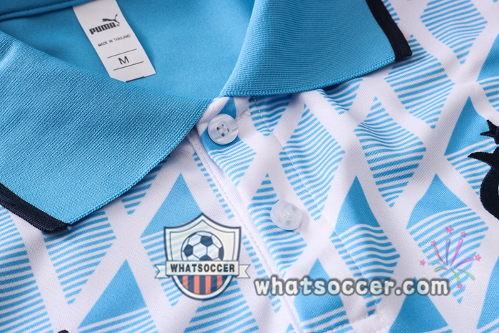 Training Polo Set Olympique de Marseille + Pants Blue White 2020-2021