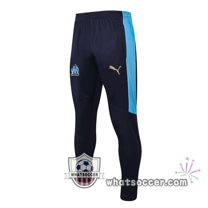 Training Polo Set Olympique de Marseille + Pants White Blue 2020-2021