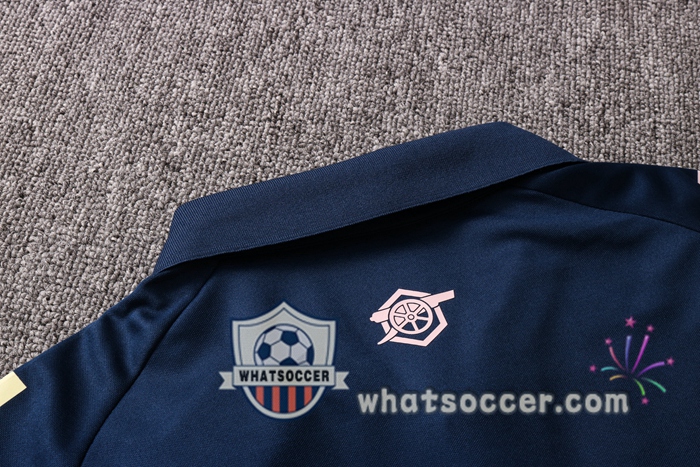 Training Polo Set Arsenal + Pants Blue Royal 2020-2021