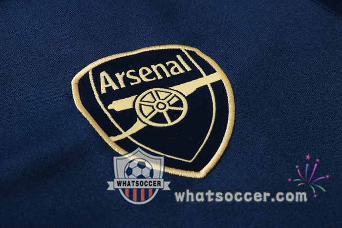 Training Polo Set Arsenal + Pants Blue Royal 2020-2021