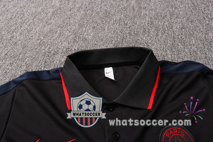 Training Polo Set Paris PSG + Pants Black Gray 2020-2021