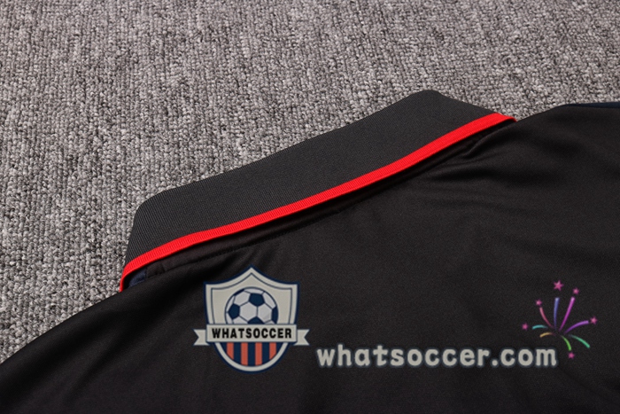 Training Polo Set Paris PSG + Pants Black Gray 2020-2021