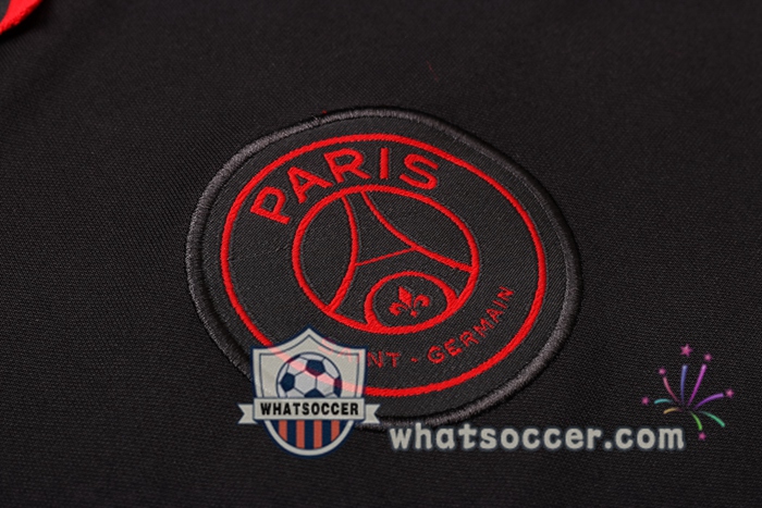 Training Polo Set Paris PSG + Pants Black Gray 2020-2021