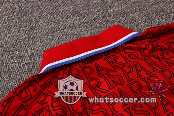 Training Polo Set Paris PSG + Pants Red 2020-2021