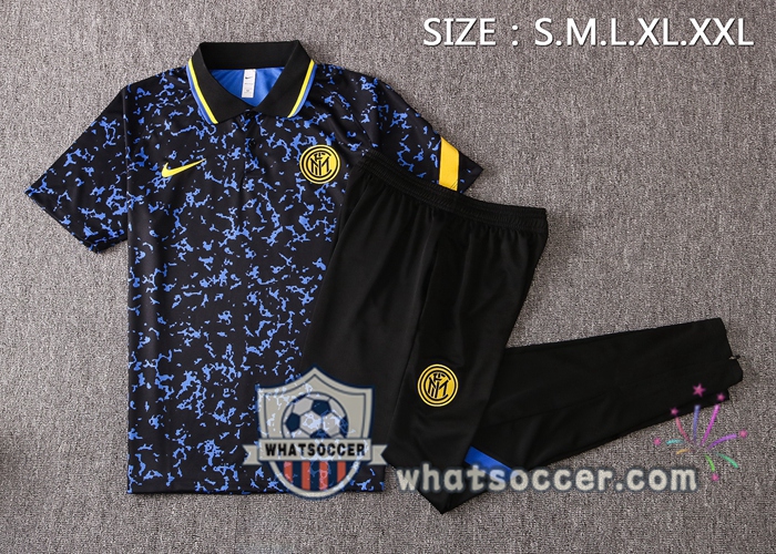 Training Polo Set Inter Milan + Pants Blue 2020-2021